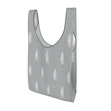 Load image into Gallery viewer, White Feathers Fold Up Shopper