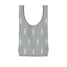 Load image into Gallery viewer, White Feathers Fold Up Shopper