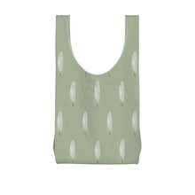 Load image into Gallery viewer, White Feathers Fold Up Shopper