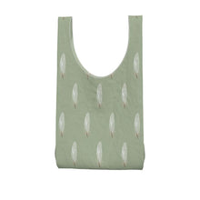 Load image into Gallery viewer, White Feathers Fold Up Shopper