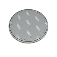 Load image into Gallery viewer, White Feathers Leather Coasters