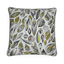 Load image into Gallery viewer, Silver Wood Leaves Luxury Cushion