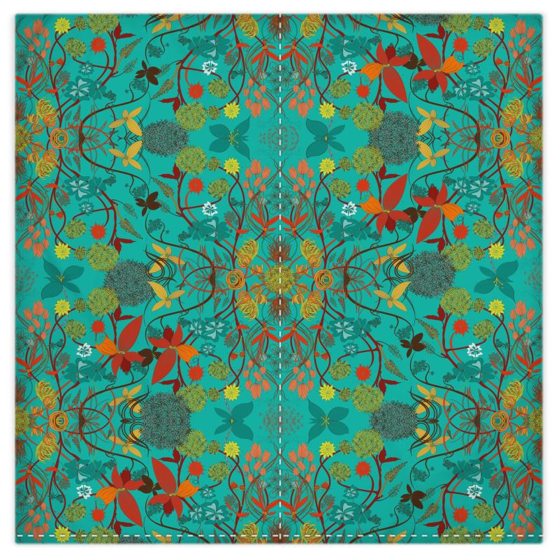 Big Floral Silk Duvet Cover