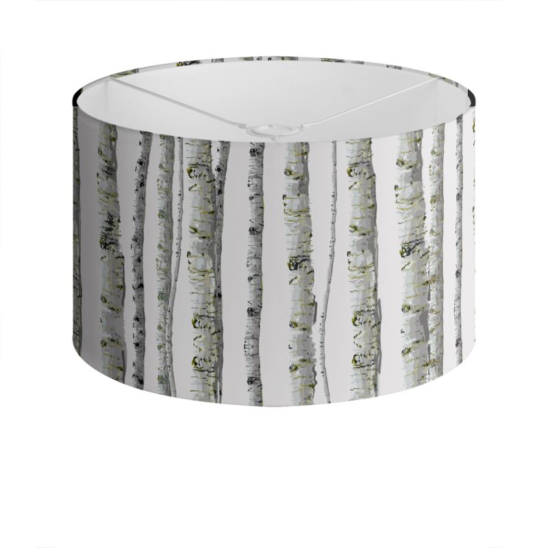 Silver Wood Ceiling & Lamp Shade