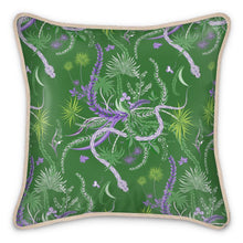 Load image into Gallery viewer, Snake In The Grass Silk Cushion
