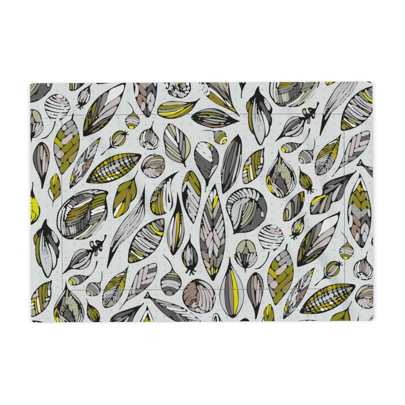 Silver Wood Leaves Placemats
