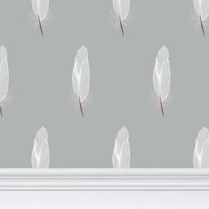 White Feathers Wallpaper