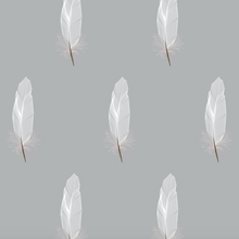 Load image into Gallery viewer, White Feathers Fabric
